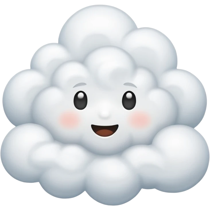 white fluffy cloud no face emoji