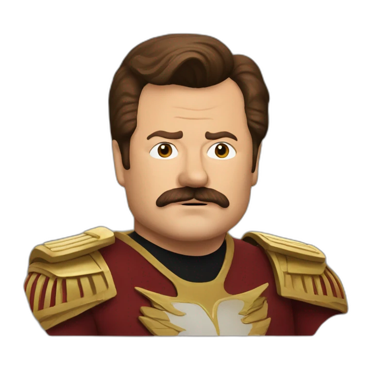 Ron Swanson as captain kirk emoji