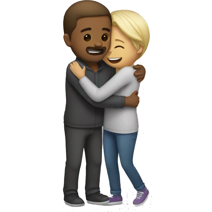 Two people hugging emoji