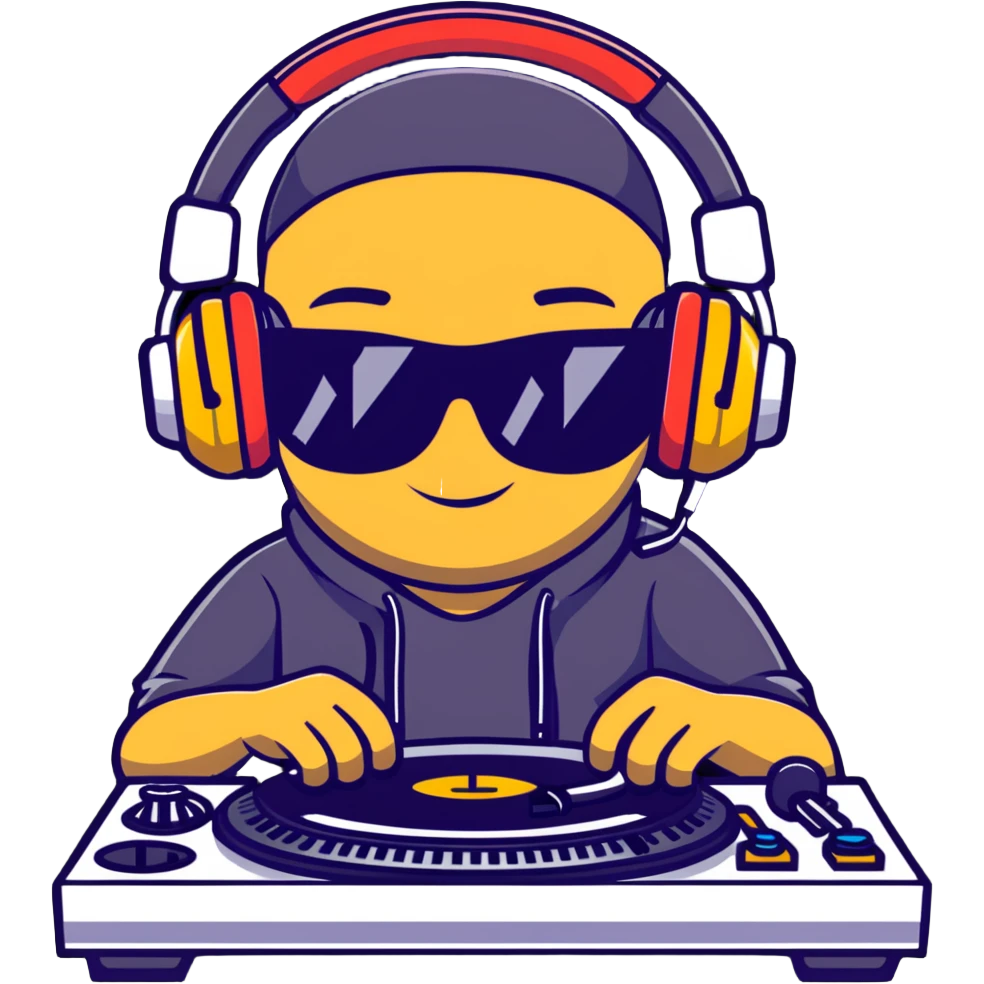DJ mixing music emoji