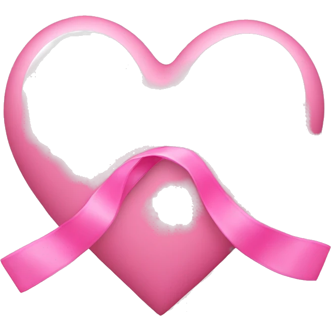 Light pink heart with pink ribbon emoji
