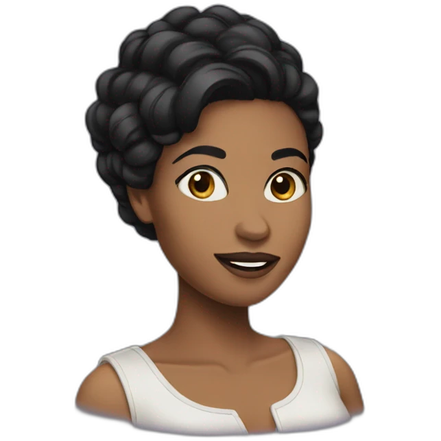 women black hair emoji