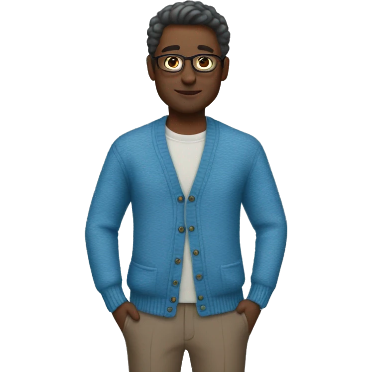 Blue cardigan emoji