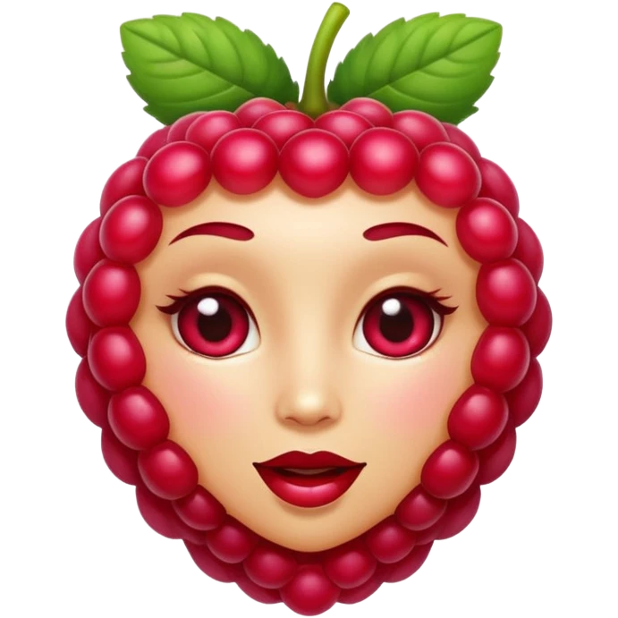 Sexy Raspberry. Comic Sytle with face emoji