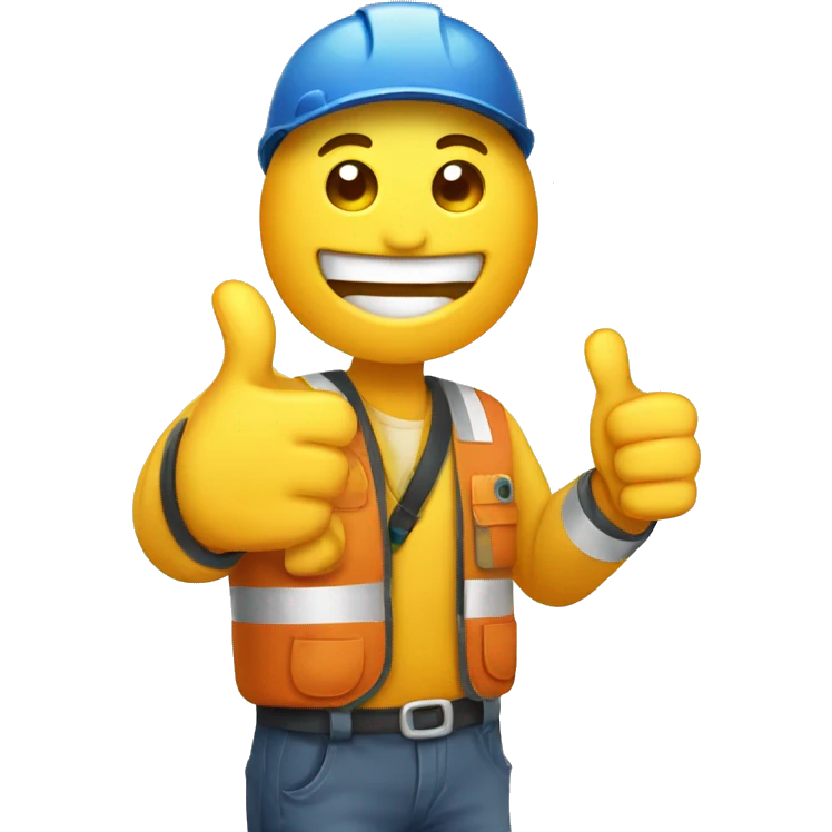Happy injured worker doing a thumbs up  emoji