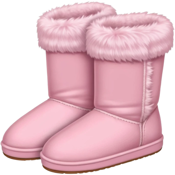 Soft pink boots slippers emoji