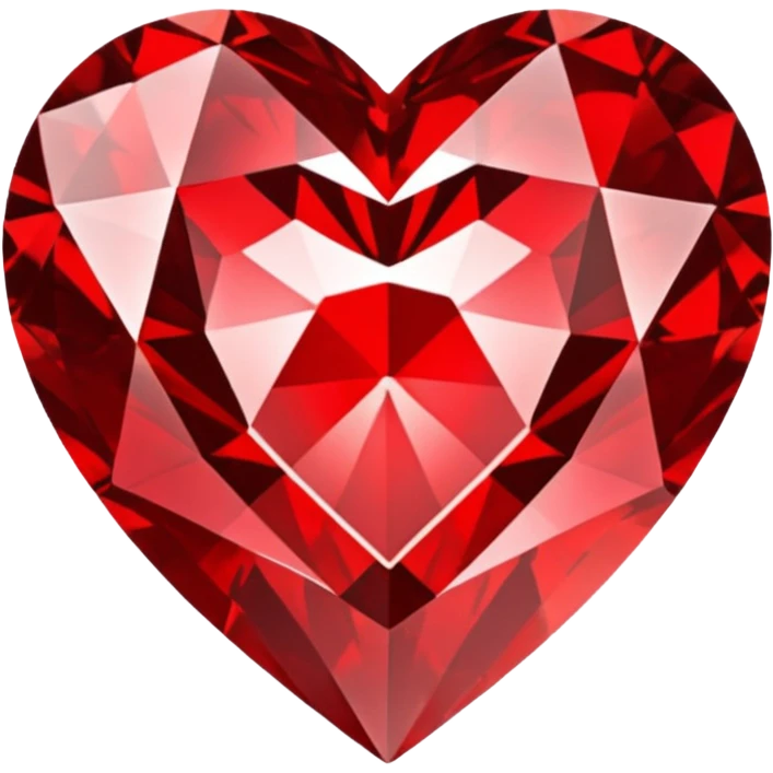 red diamond in the shape of a heart emoji