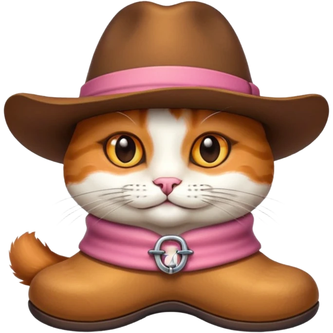 Gato de botas com chapéu emoji