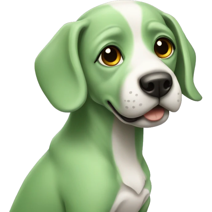 perro verde emoji