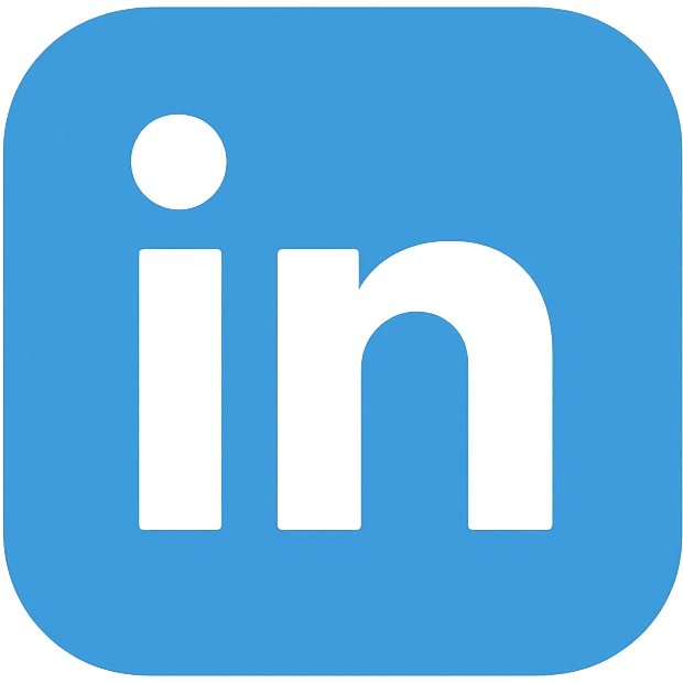 LinkedIn logo in official blue color, clean and modern, suitable for an app icon emoji