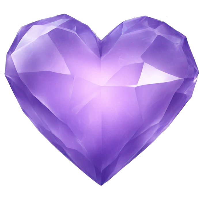 Lavender crystal heart emoji