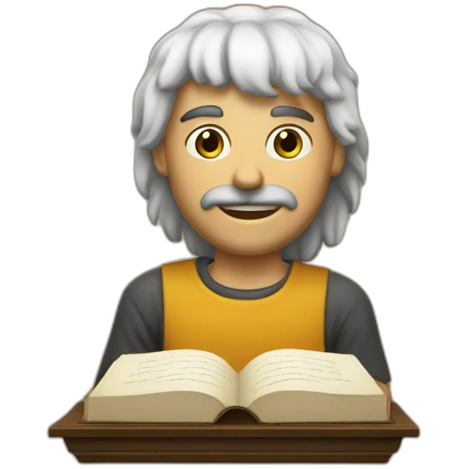Escriba en un biejonescriptorium emoji