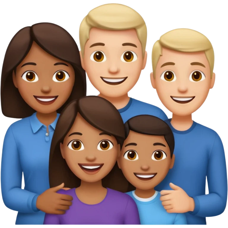 a group of 4 people all of SAME AGE GROUp two men n two women emoji