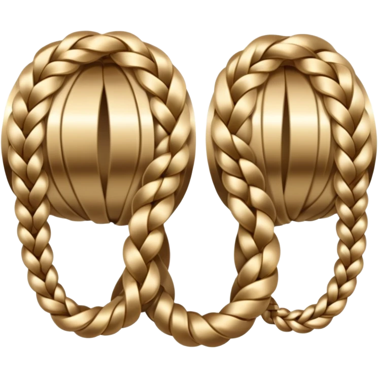 hair braid with decorative rings emoji