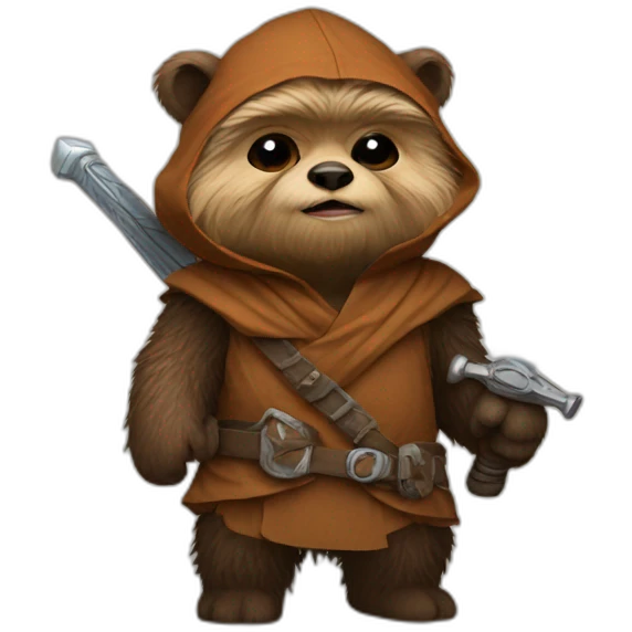 ewok with sword emoji