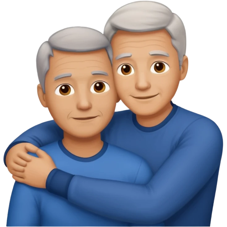 father-in-law and son-in-law hugging emoji