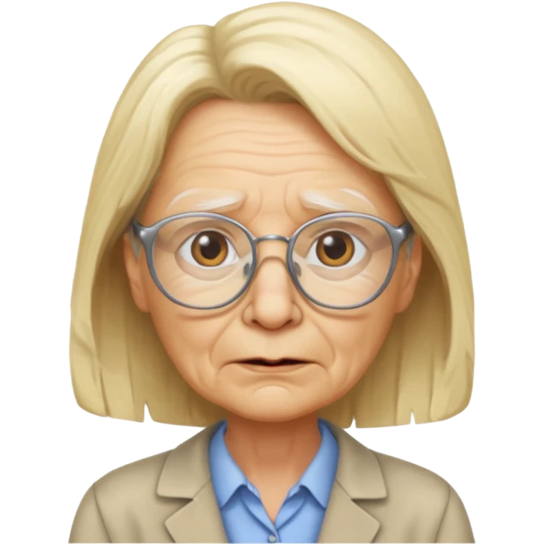 scary old blond math teacher emoji