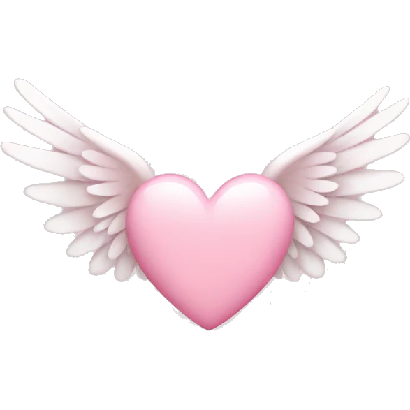 Light pink hear with wings emoji