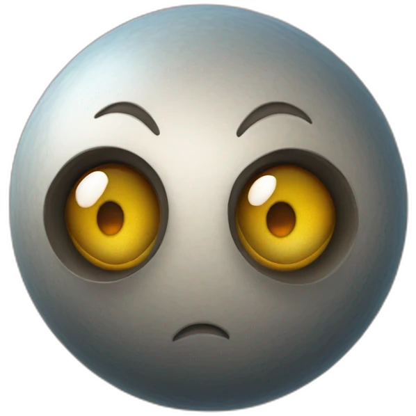 3d sphere with a cartoon Guardian skin texture with big playful eyes emoji