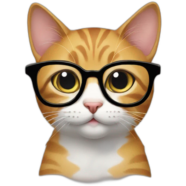 Cat with glasses emoji