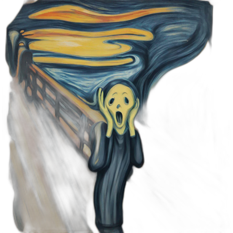 The scream by Edvard Munch emoji