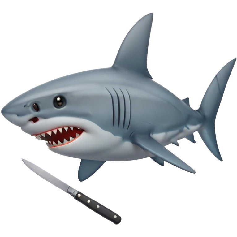 Shark with a knife emoji