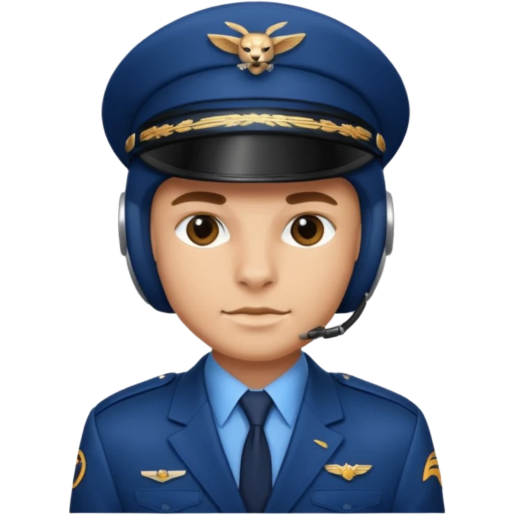 blue suited panther pilot emoji