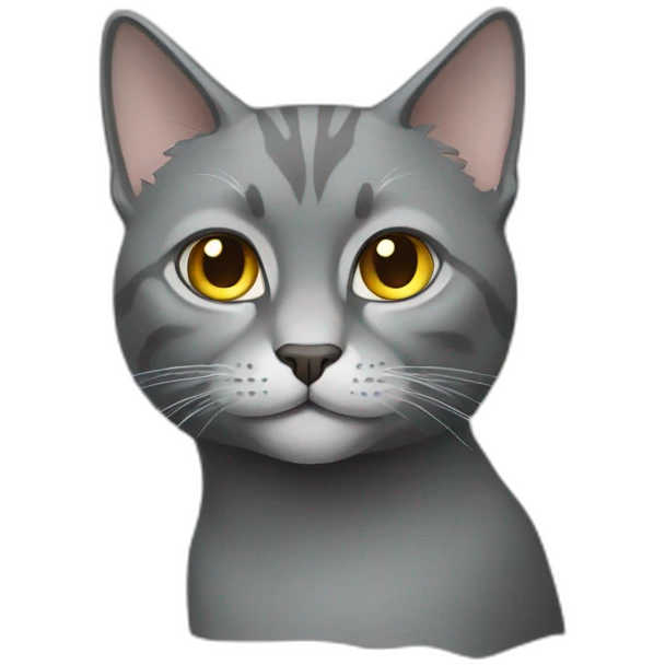 GREY RUSSIAN CAT emoji