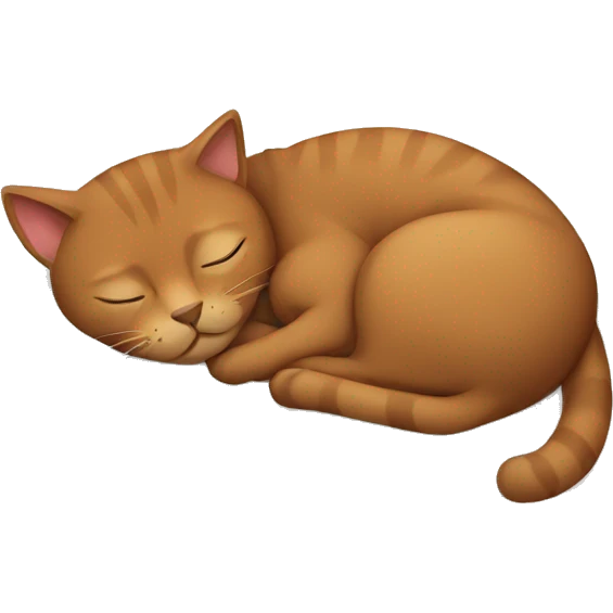 Brown cat sleep emoji