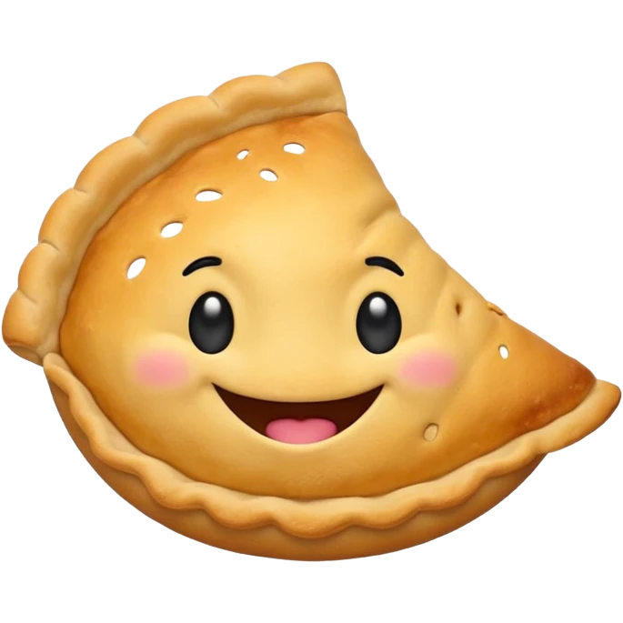 cute cartoon empanada character in SpongeBob + emoji