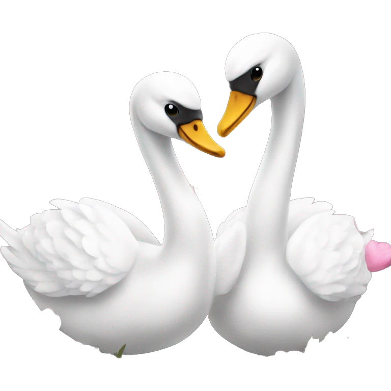 2 Swans in love emoji