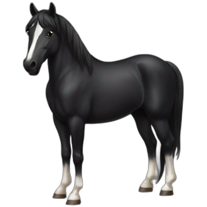 Horses black emoji