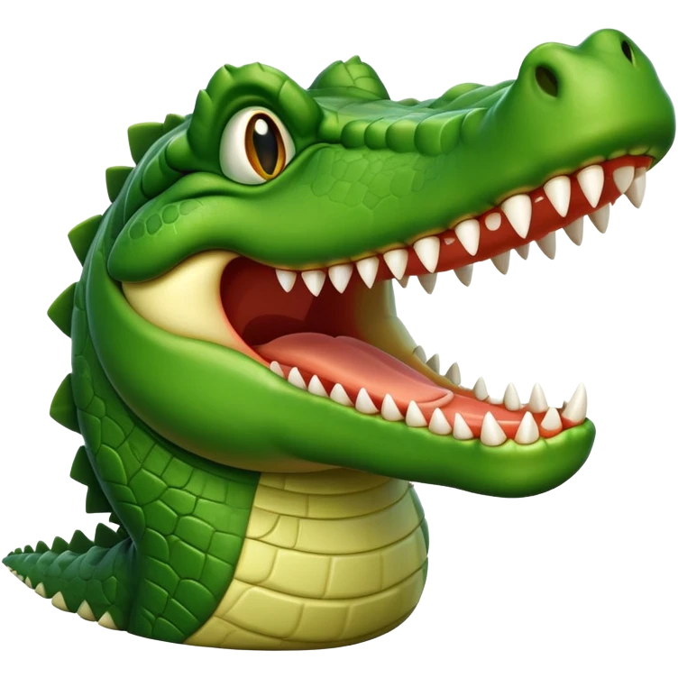 a crocodile laughing emoji