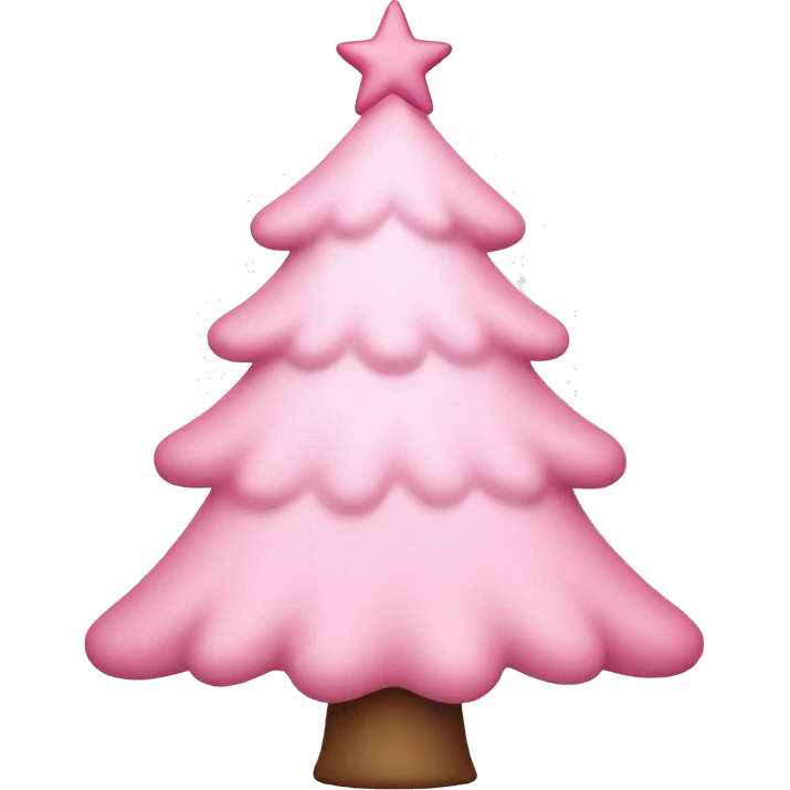 pastel pink christmas tree emoji