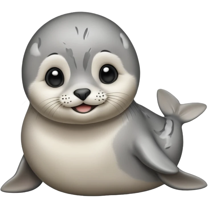 Cute smiling baby seal emoji