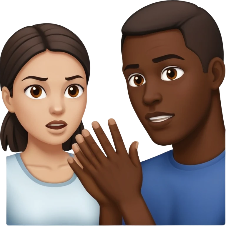 African American women slap white man in the face  emoji