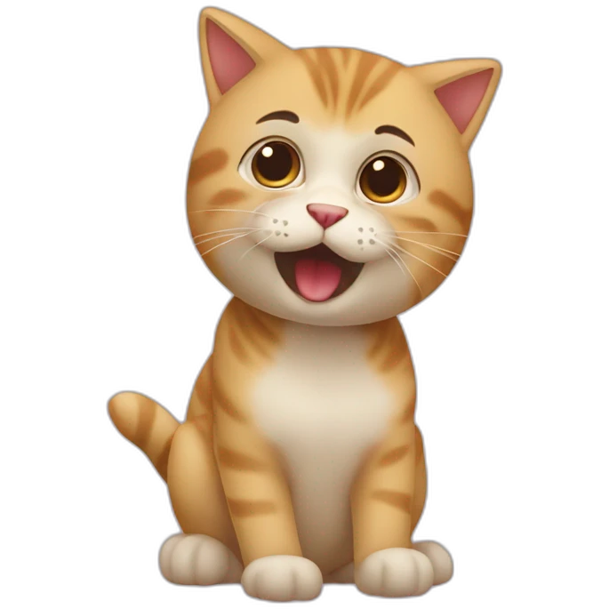 chat qui mange un smooti emoji