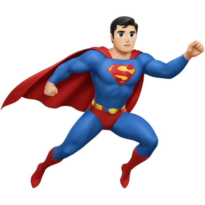 Superman flying through window emoji