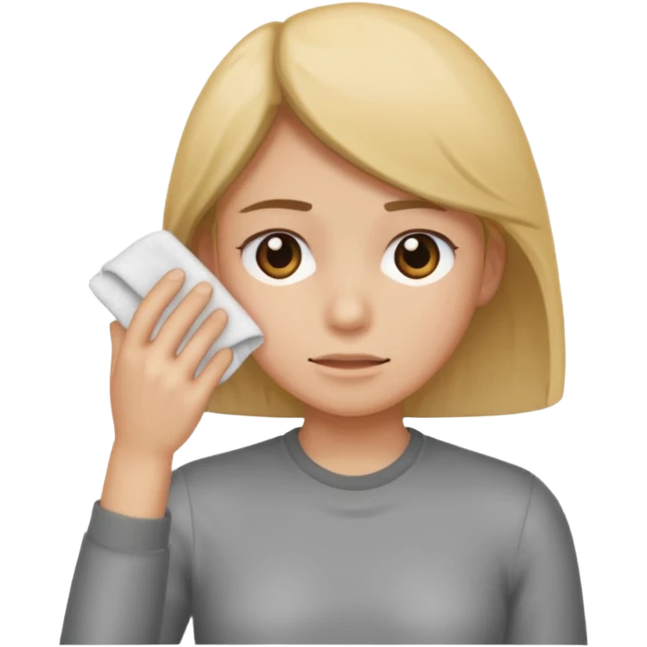 Wiping off sweat emoji