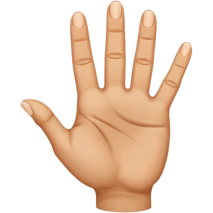 una mano con cinco dedos pero uno de los cincos dedos esta señalando abajo emoji