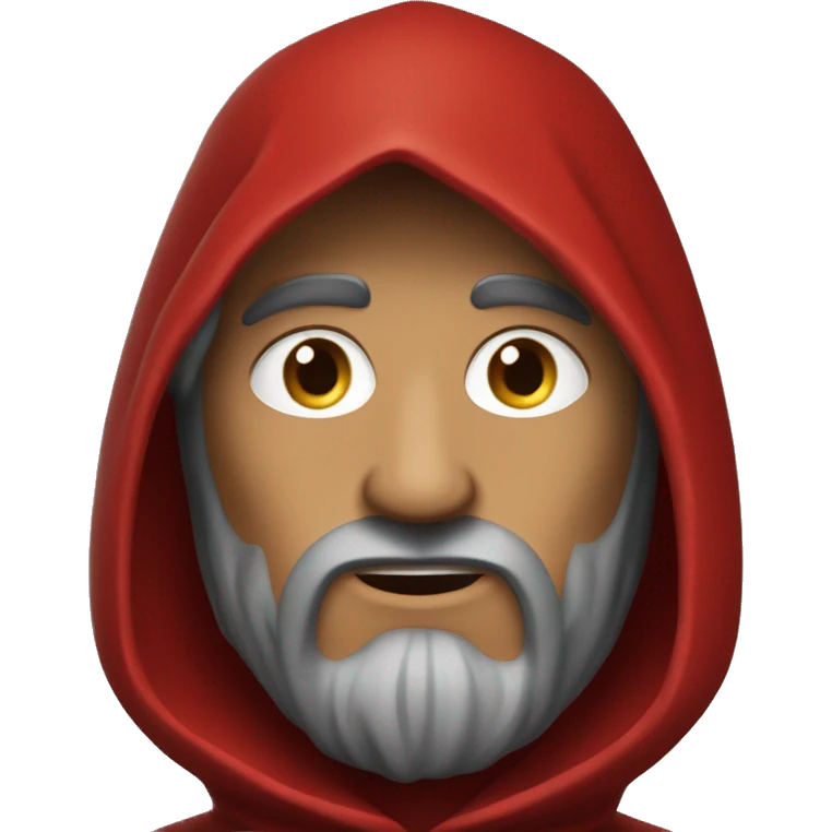 Dante Alighieri in a red hooded cloak emoji