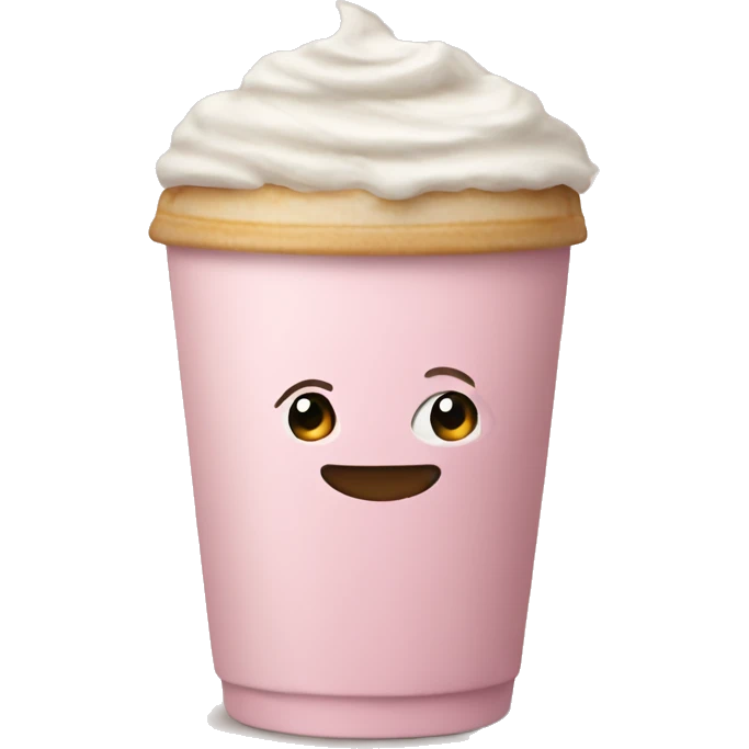 Light pink pumpkin latte emoji