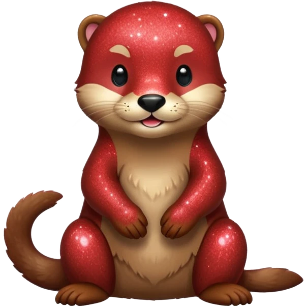red glitter otter emoji