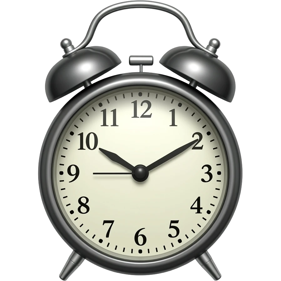 tooth shaped alarm clock emoji