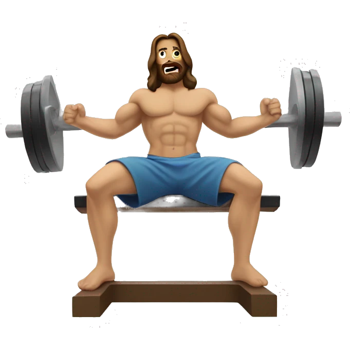 Jesus bench pressing  emoji