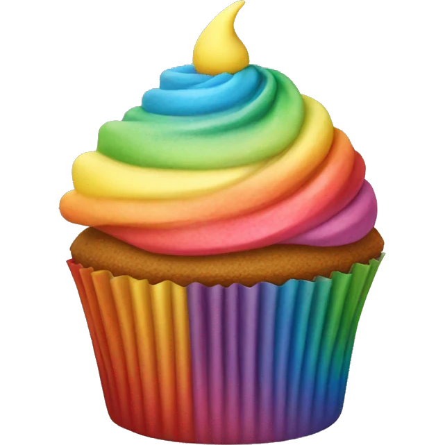 Rainbow cupcake  emoji