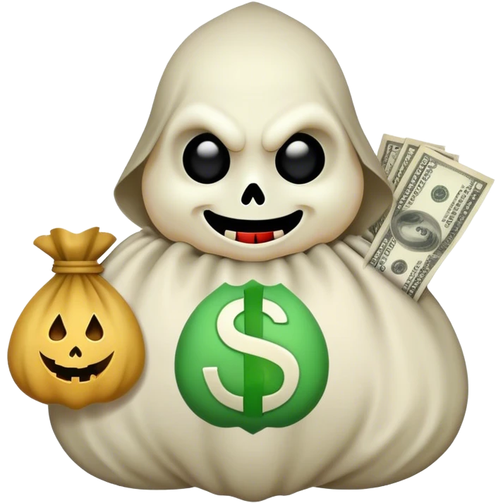 Ghoul with money bags  emoji