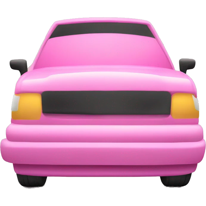 A car from 80,s. It’s pink and it has eyebrows emoji