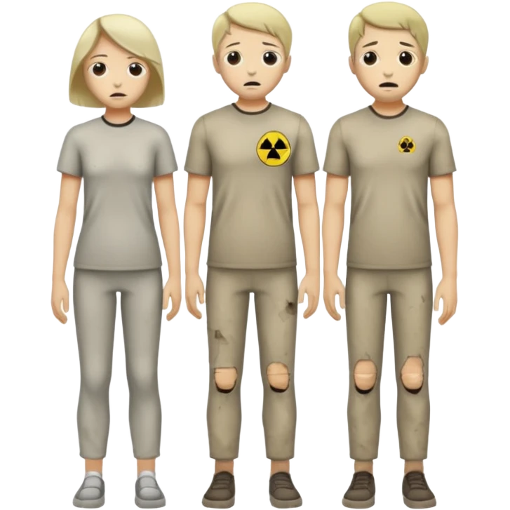 many people with full body effected by radiation emoji