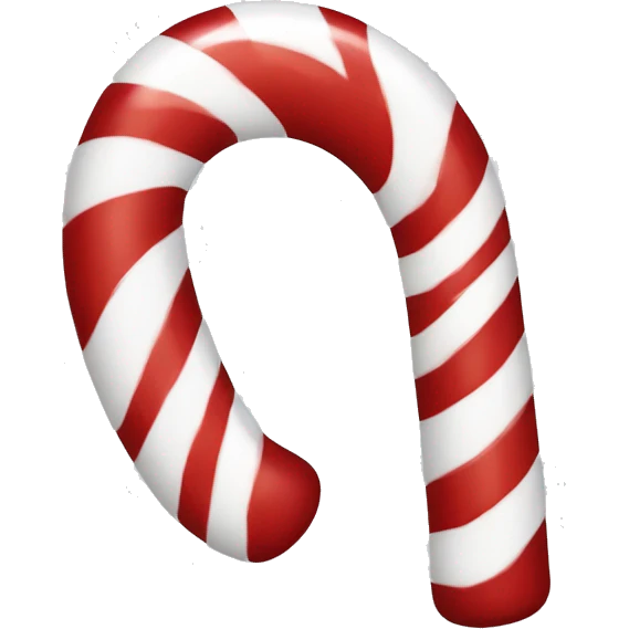 A red and white candy cane 7.5 in  emoji